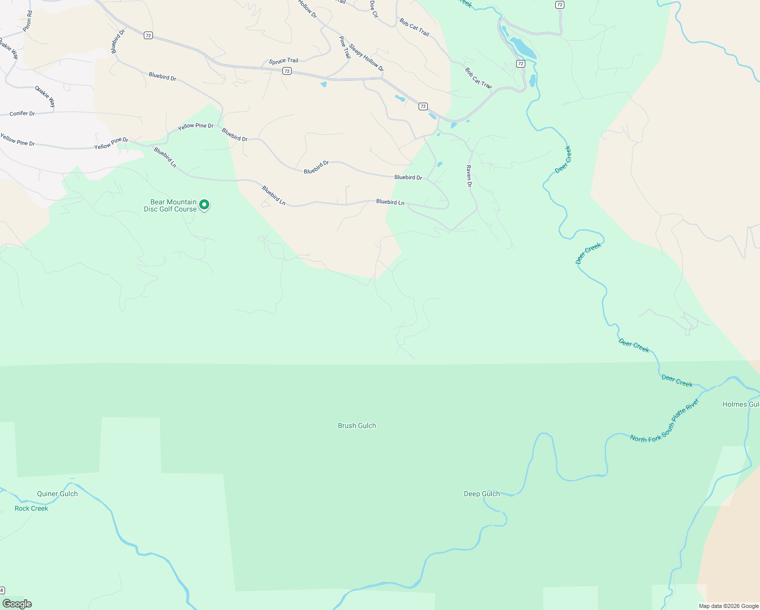 map of restaurants, bars, coffee shops, grocery stores, and more near 1996 Mockingbird Trail in Bailey