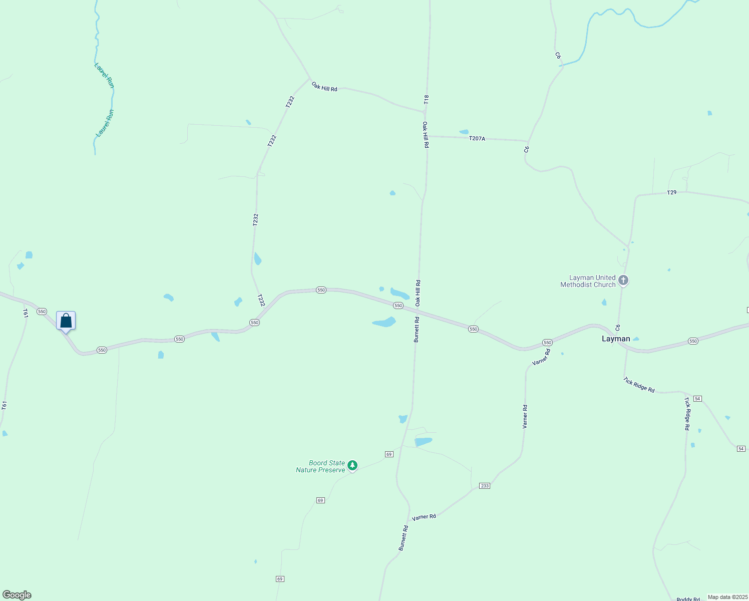 map of restaurants, bars, coffee shops, grocery stores, and more near 5989 Ohio 550 in Cutler