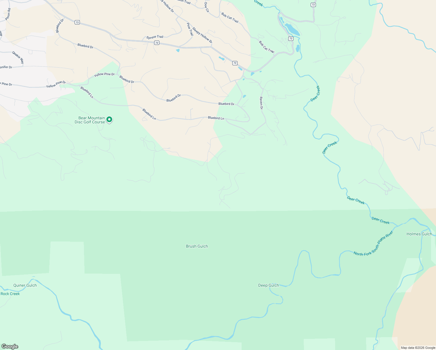 map of restaurants, bars, coffee shops, grocery stores, and more near 1996 Mockingbird Trail in Bailey