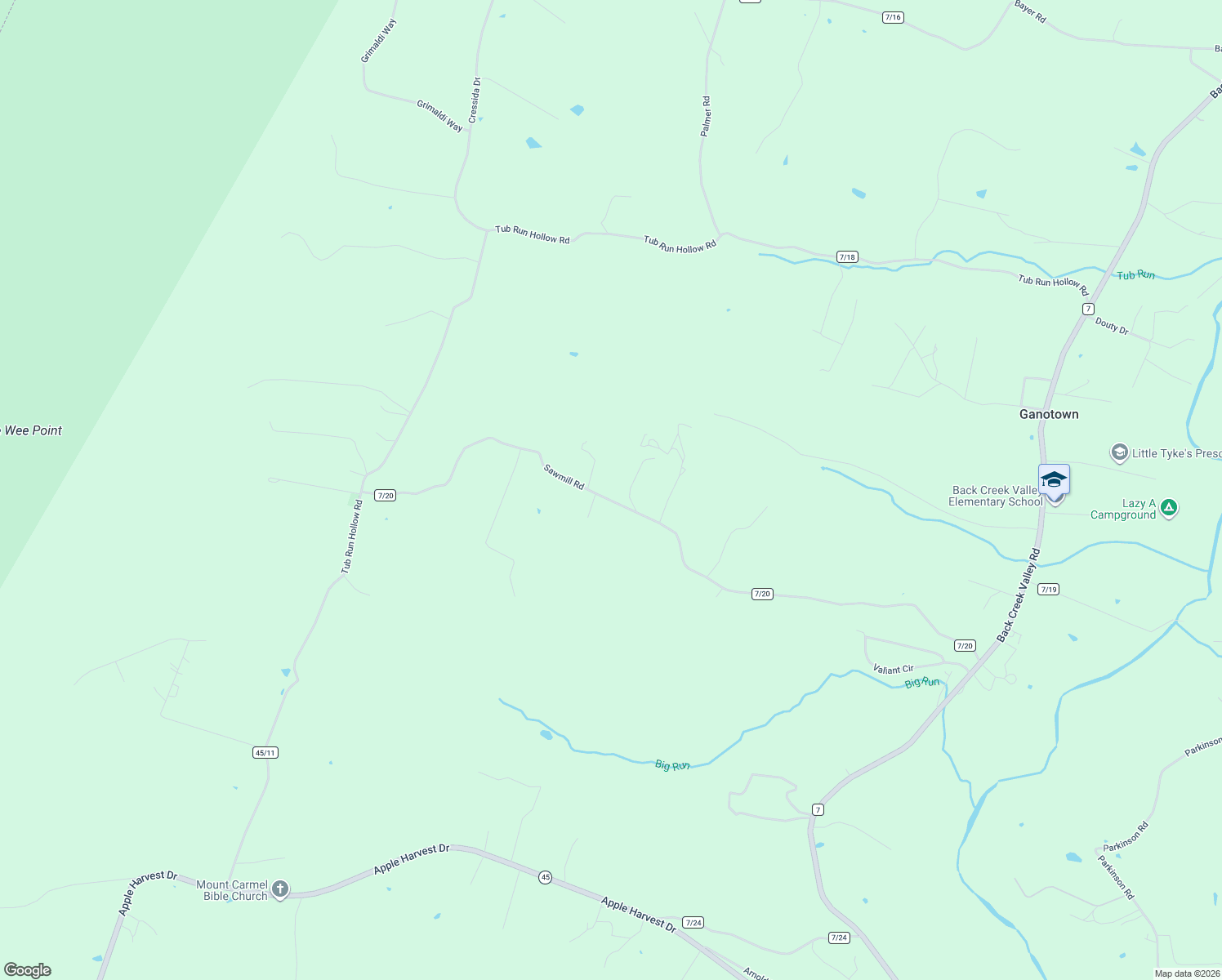 map of restaurants, bars, coffee shops, grocery stores, and more near 905 Sawmill Road in Hedgesville