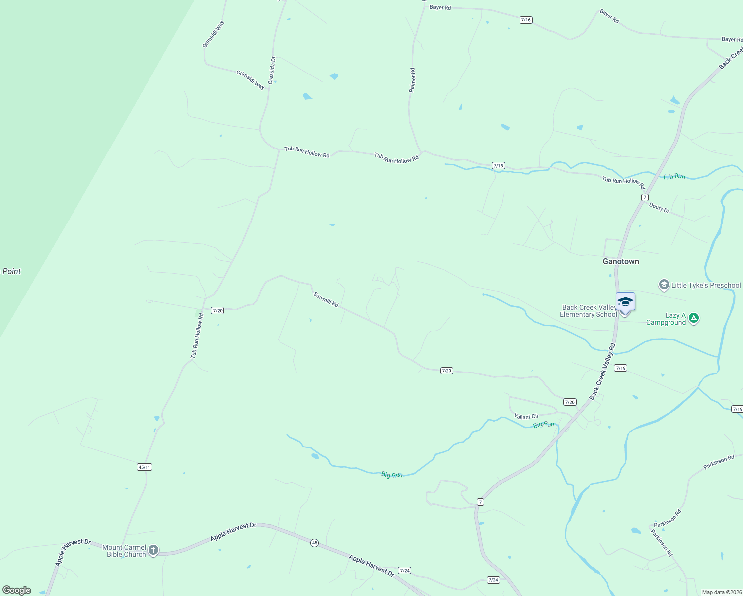 map of restaurants, bars, coffee shops, grocery stores, and more near 905 Sawmill Road in Hedgesville