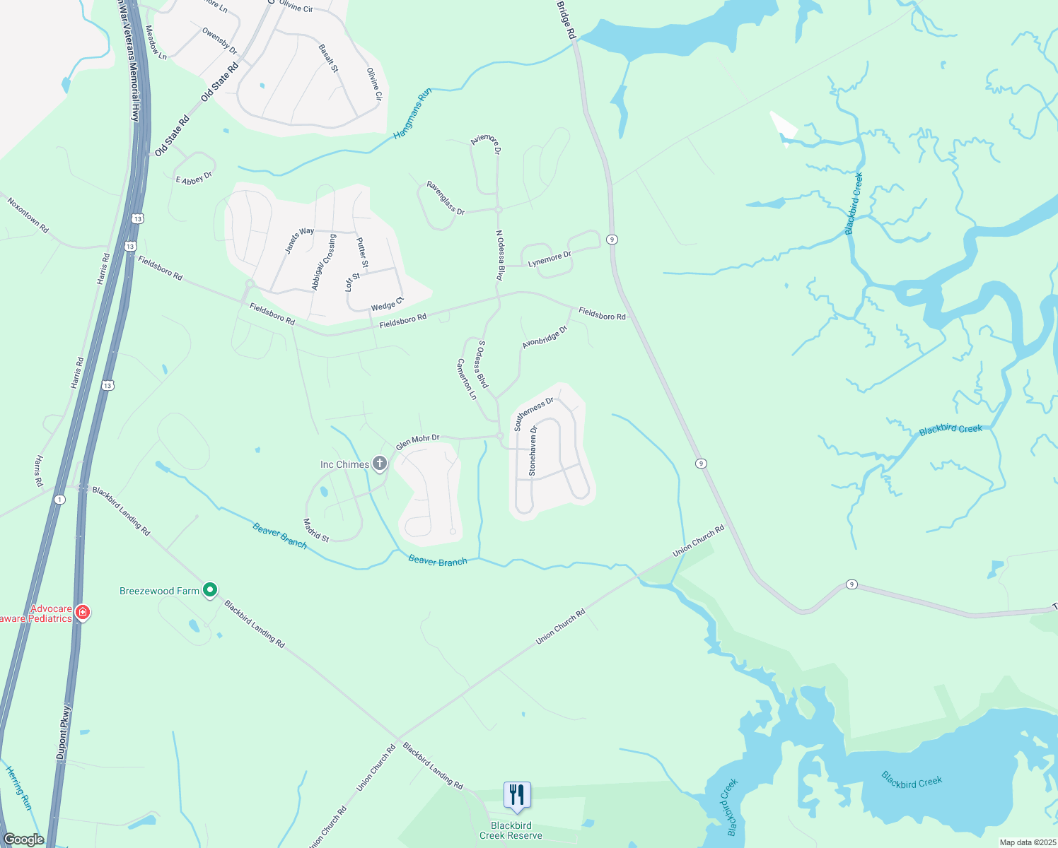 map of restaurants, bars, coffee shops, grocery stores, and more near 530 Stonehaven Drive in Townsend