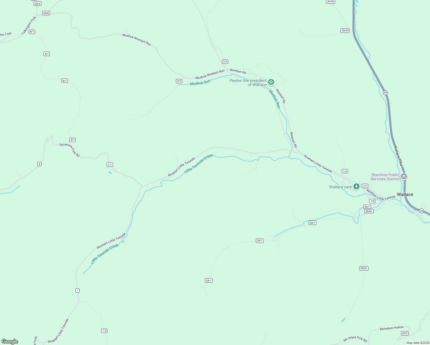 map of restaurants, bars, coffee shops, grocery stores, and more near in Wallace