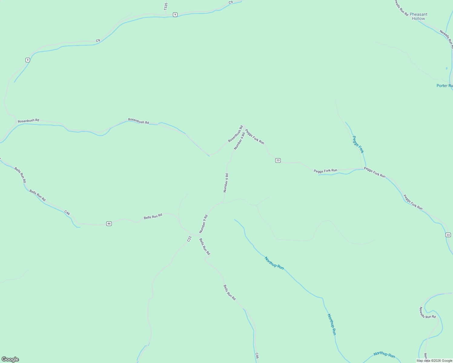 map of restaurants, bars, coffee shops, grocery stores, and more near Number 9 Road in Washington County