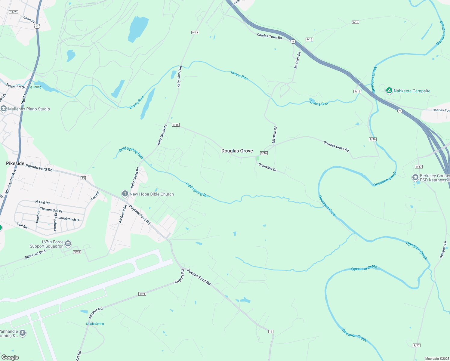 map of restaurants, bars, coffee shops, grocery stores, and more near in Martinsburg