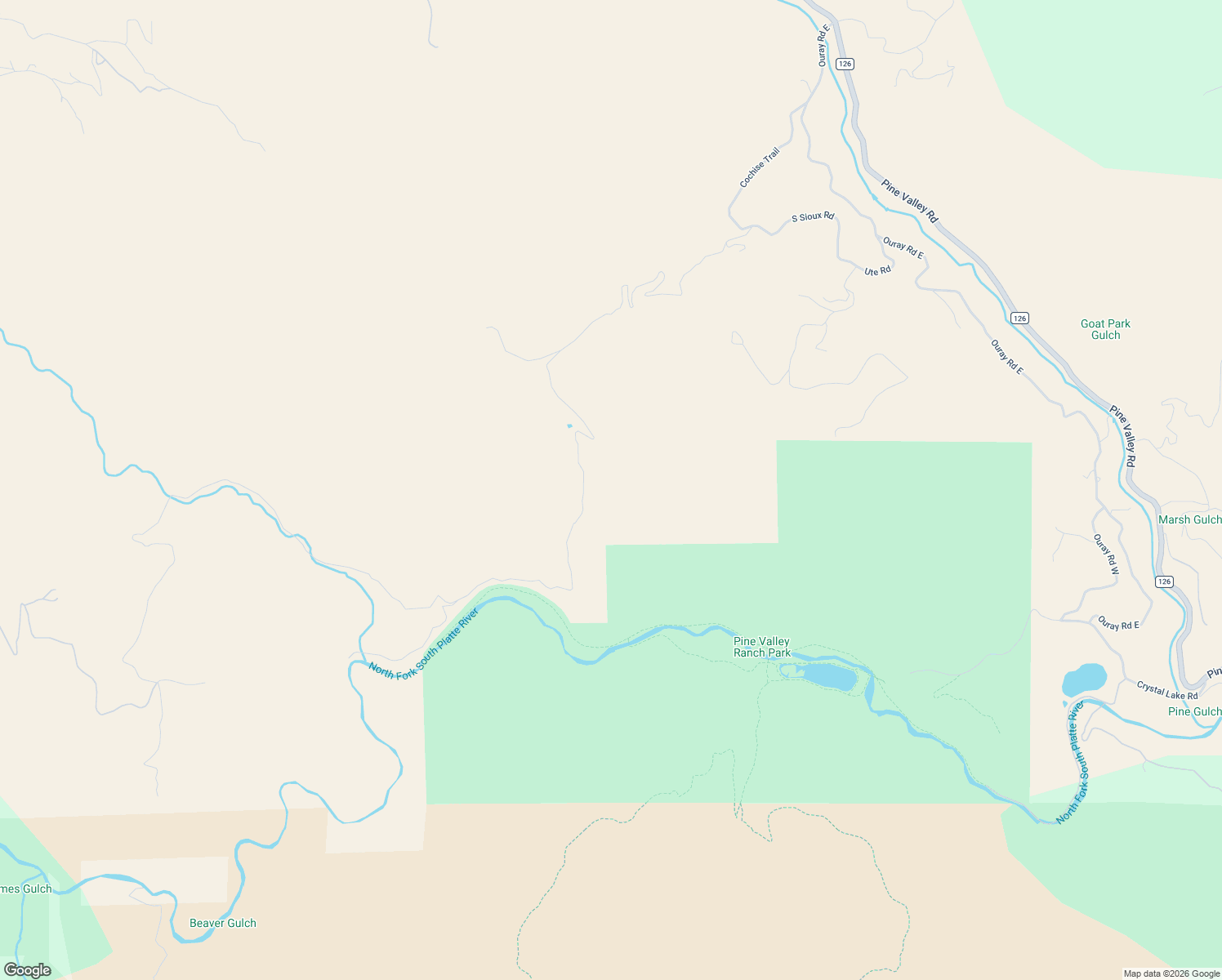 map of restaurants, bars, coffee shops, grocery stores, and more near 16320 Cochise Trail in Pine