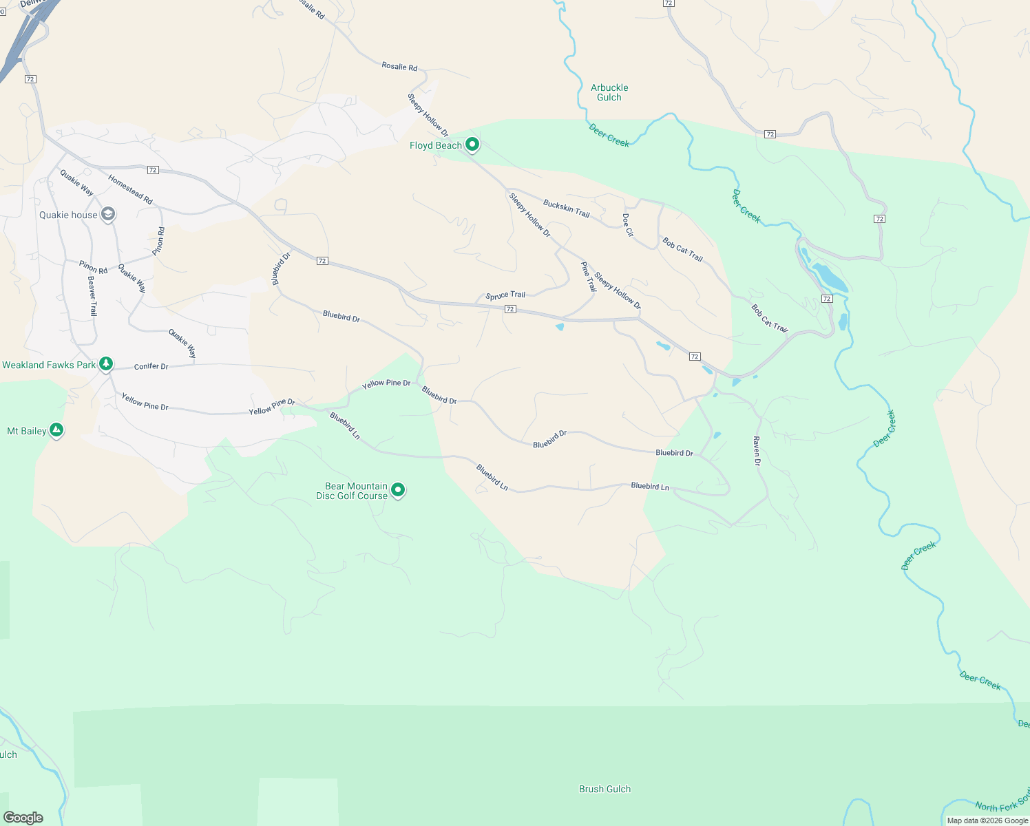 map of restaurants, bars, coffee shops, grocery stores, and more near 29 Heron Court in Bailey