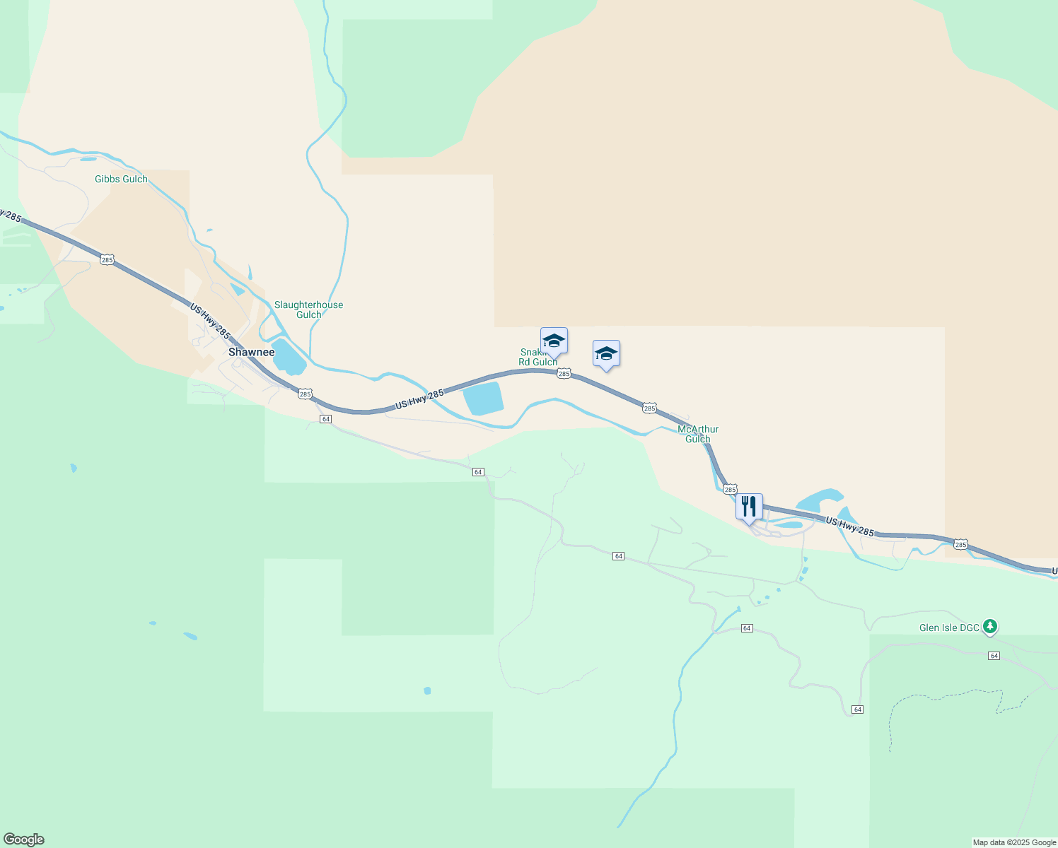 map of restaurants, bars, coffee shops, grocery stores, and more near in Shawnee