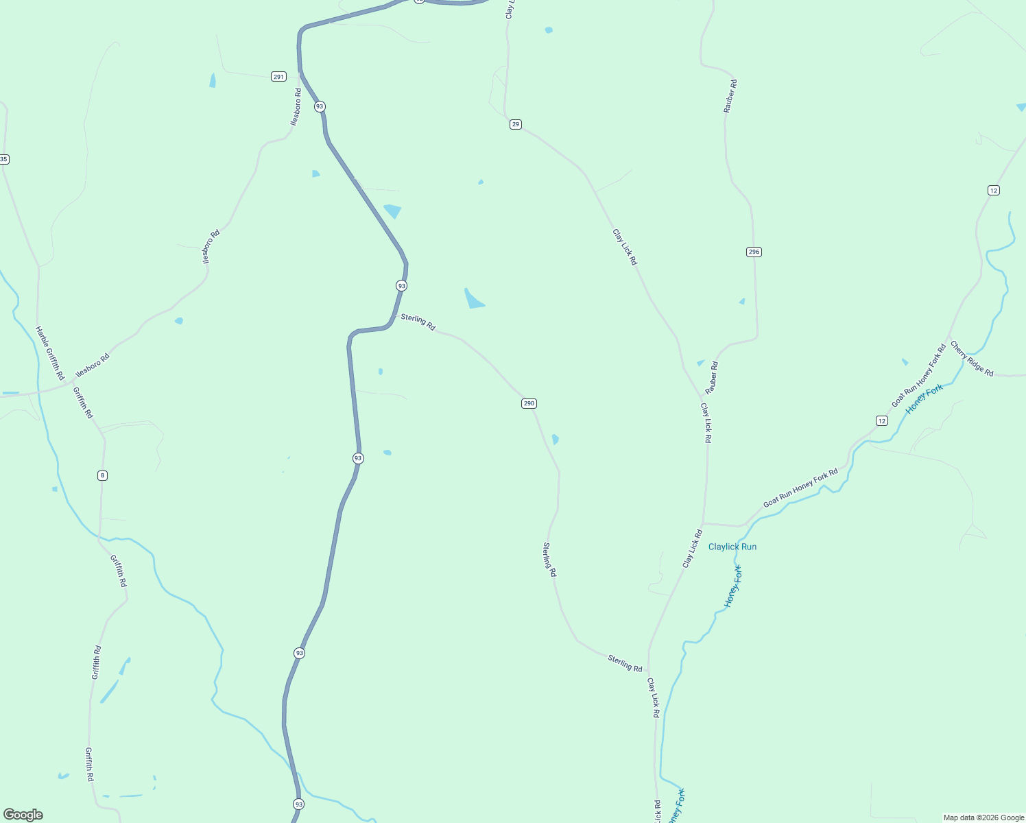 map of restaurants, bars, coffee shops, grocery stores, and more near 21221 Sterling Road in Logan