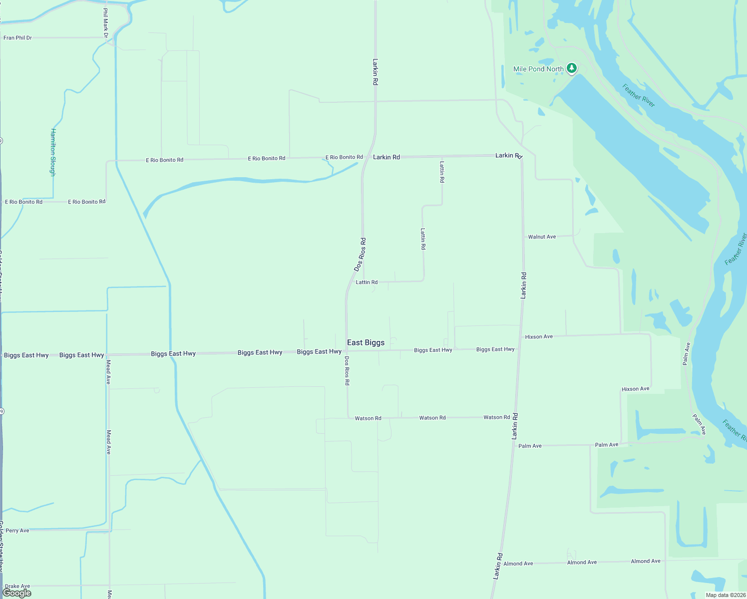 map of restaurants, bars, coffee shops, grocery stores, and more near 684 Lattin Road in Biggs
