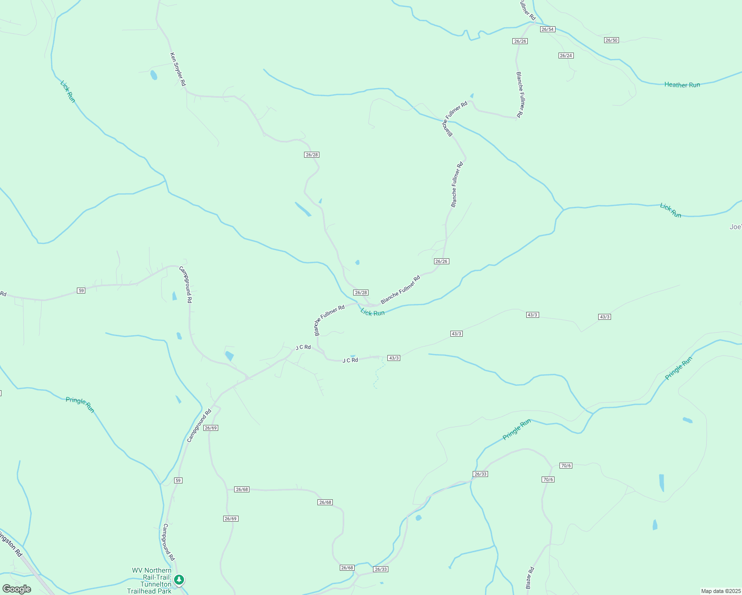 map of restaurants, bars, coffee shops, grocery stores, and more near 74 Ken Snyder Road in Tunnelton