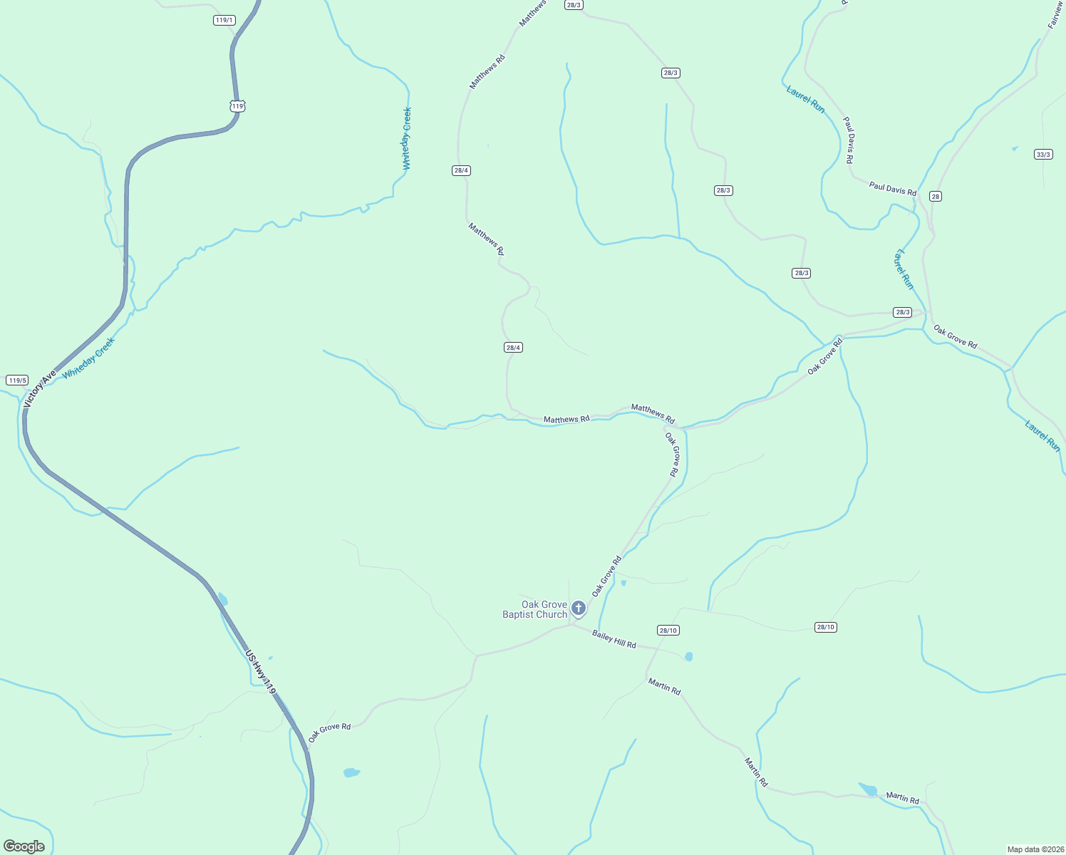 map of restaurants, bars, coffee shops, grocery stores, and more near Matthews Road in Independence