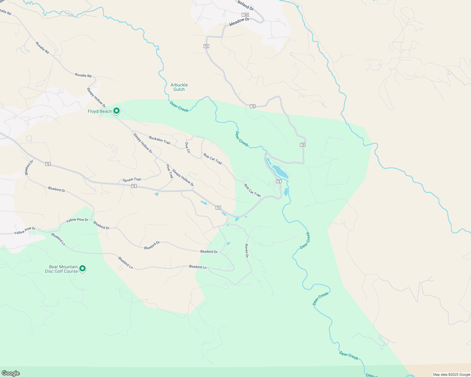 map of restaurants, bars, coffee shops, grocery stores, and more near 197 Bob Cat Trail in Bailey