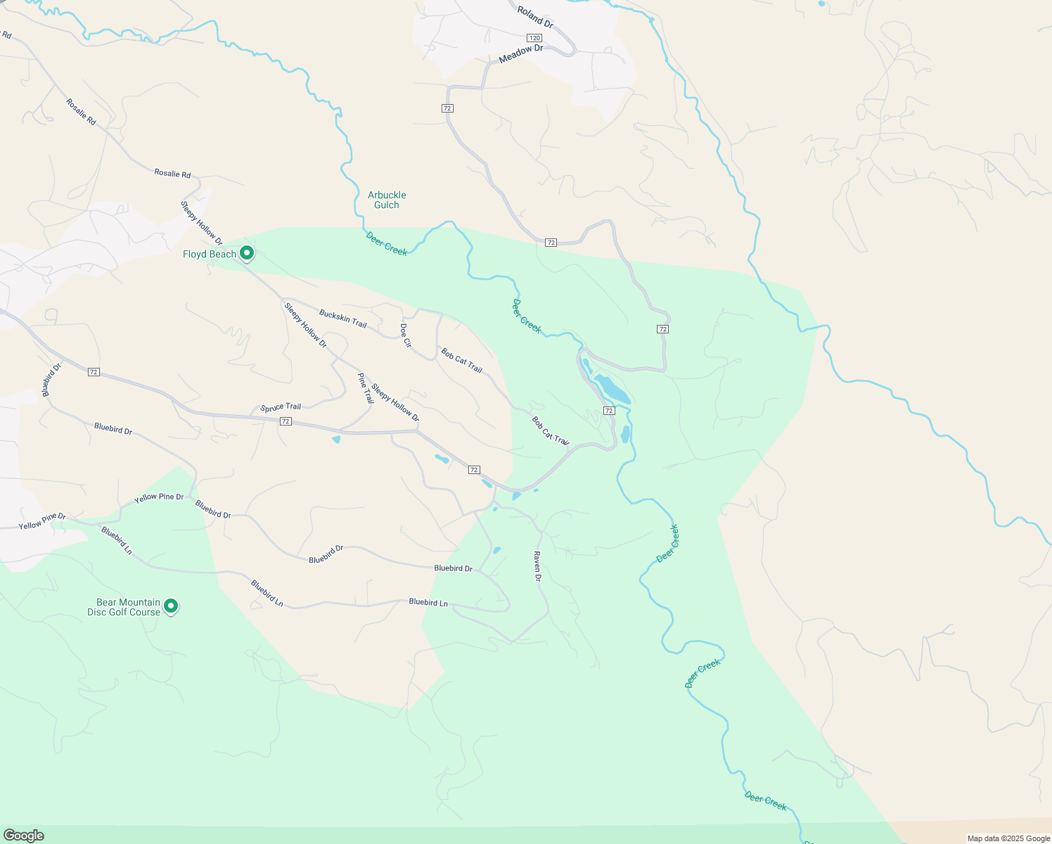 map of restaurants, bars, coffee shops, grocery stores, and more near 197 Bob Cat Trail in Bailey