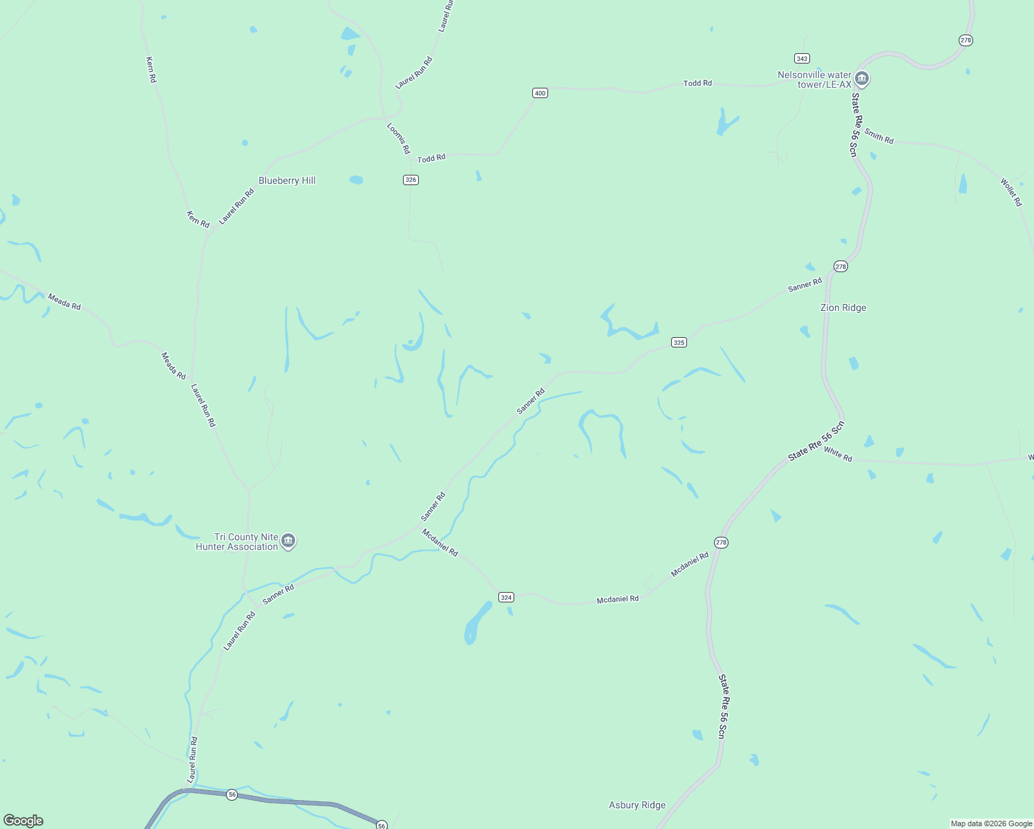 map of restaurants, bars, coffee shops, grocery stores, and more near 20416-20798 Sanner Road in Nelsonville