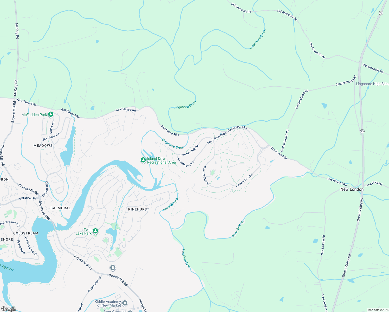 map of restaurants, bars, coffee shops, grocery stores, and more near 11074 Sanandrew Drive in New Market