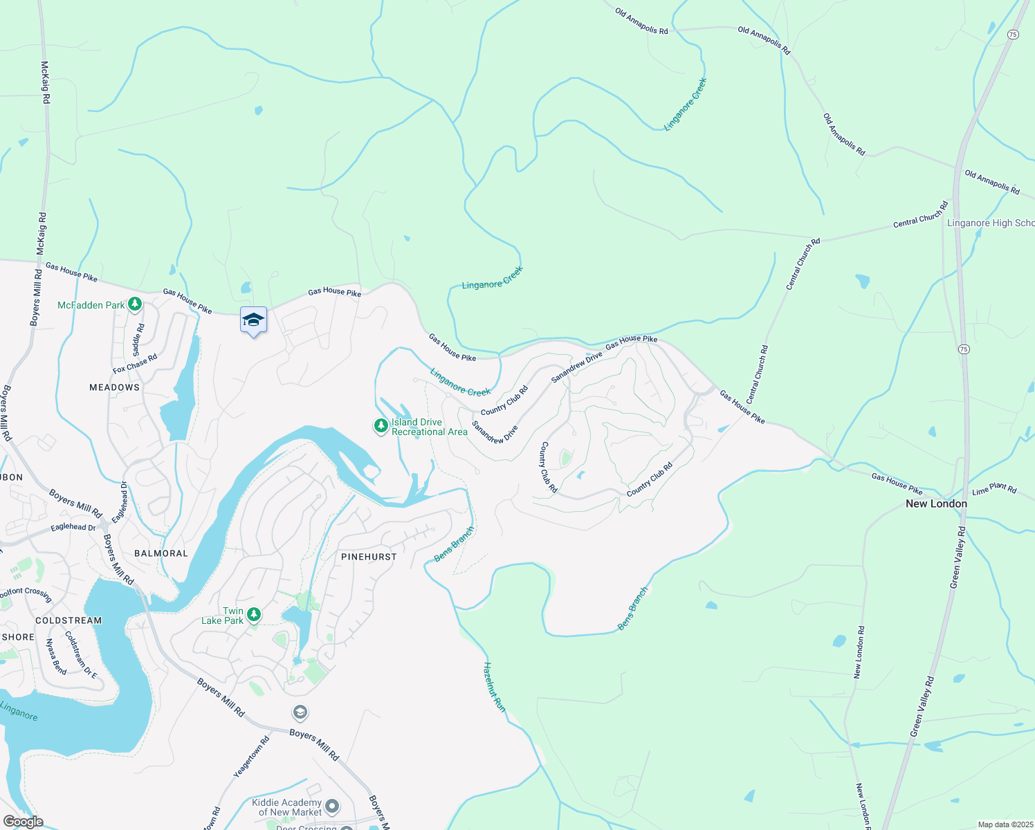 map of restaurants, bars, coffee shops, grocery stores, and more near 11074 Sanandrew Drive in New Market