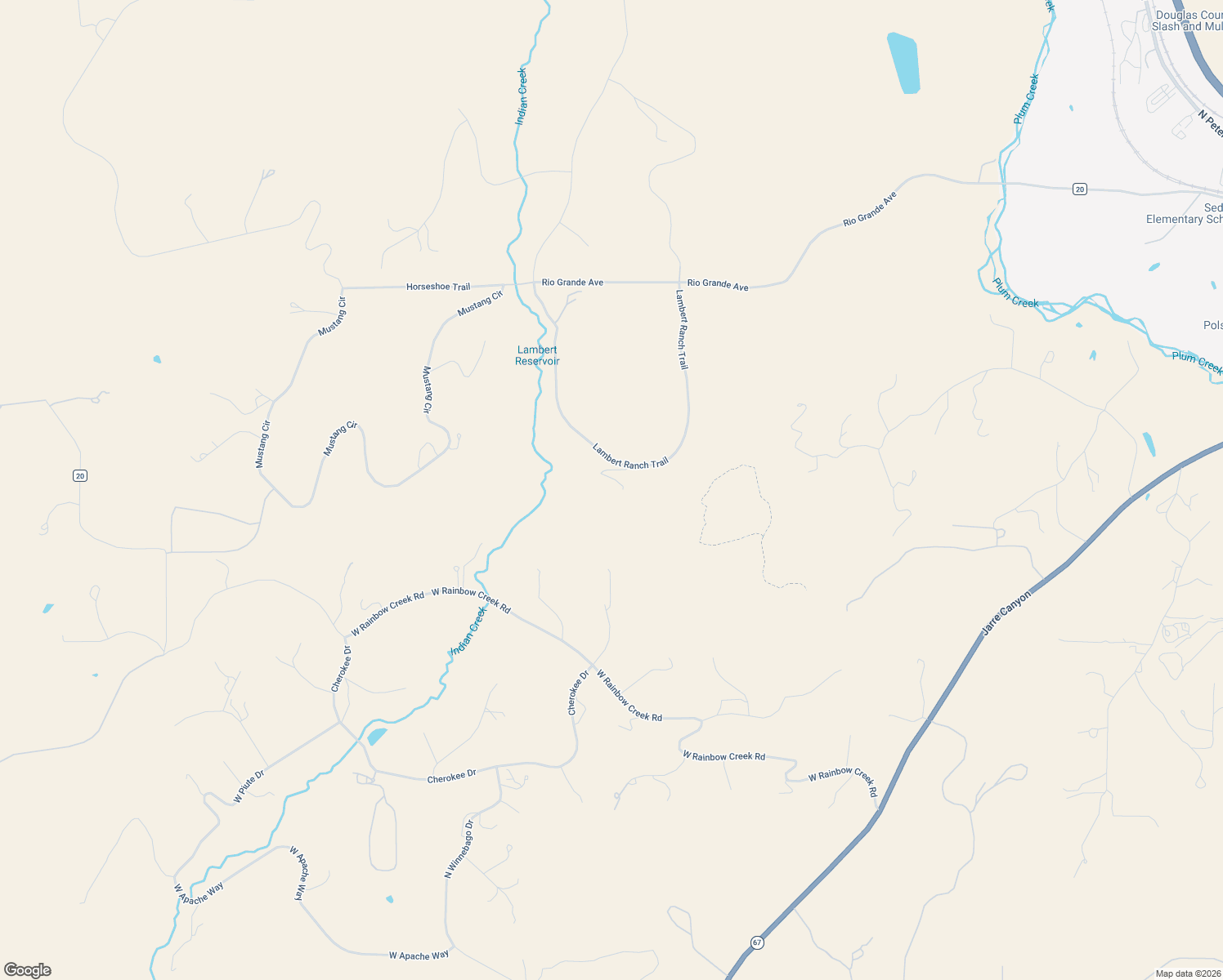 map of restaurants, bars, coffee shops, grocery stores, and more near 4863 Lambert Ranch Trail in Sedalia