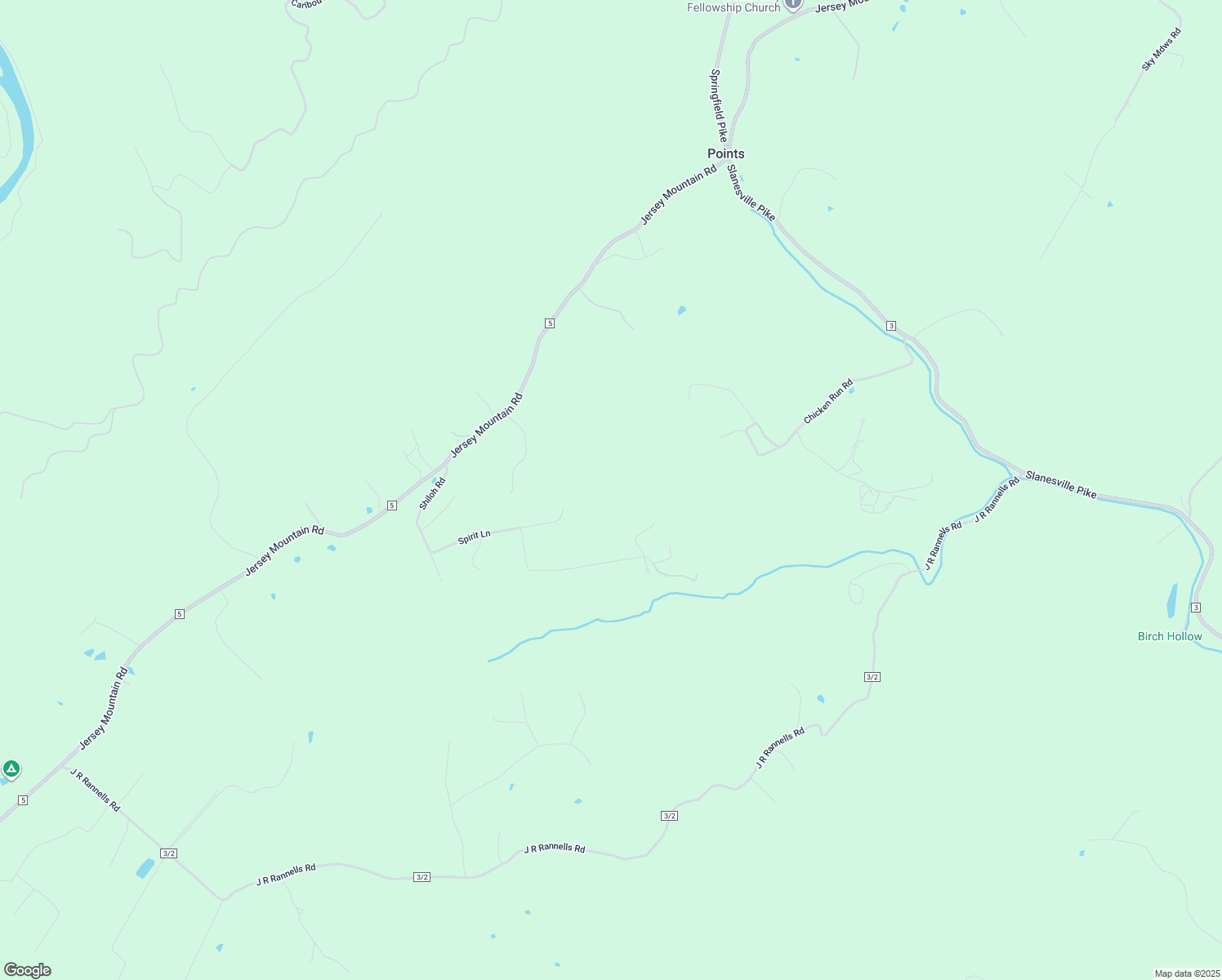 map of restaurants, bars, coffee shops, grocery stores, and more near 105 Cheyenne Lane in Points
