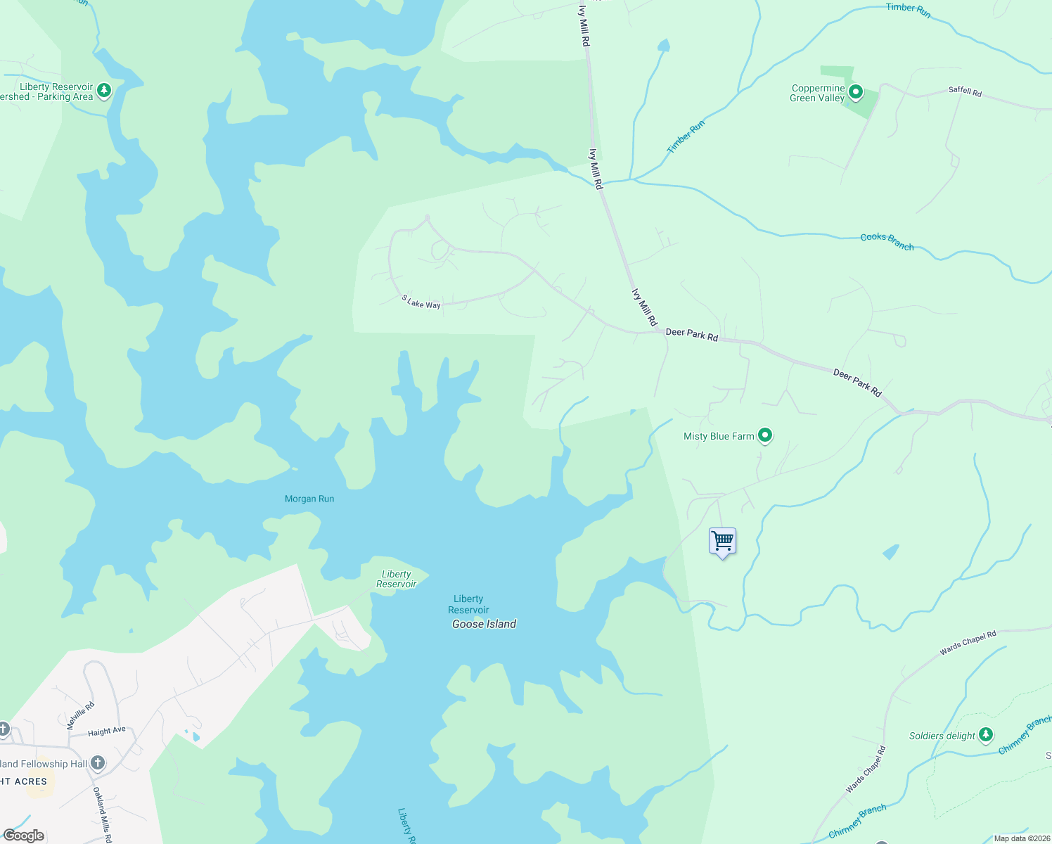 map of restaurants, bars, coffee shops, grocery stores, and more near 10 Ivy Bridge Court in Reisterstown