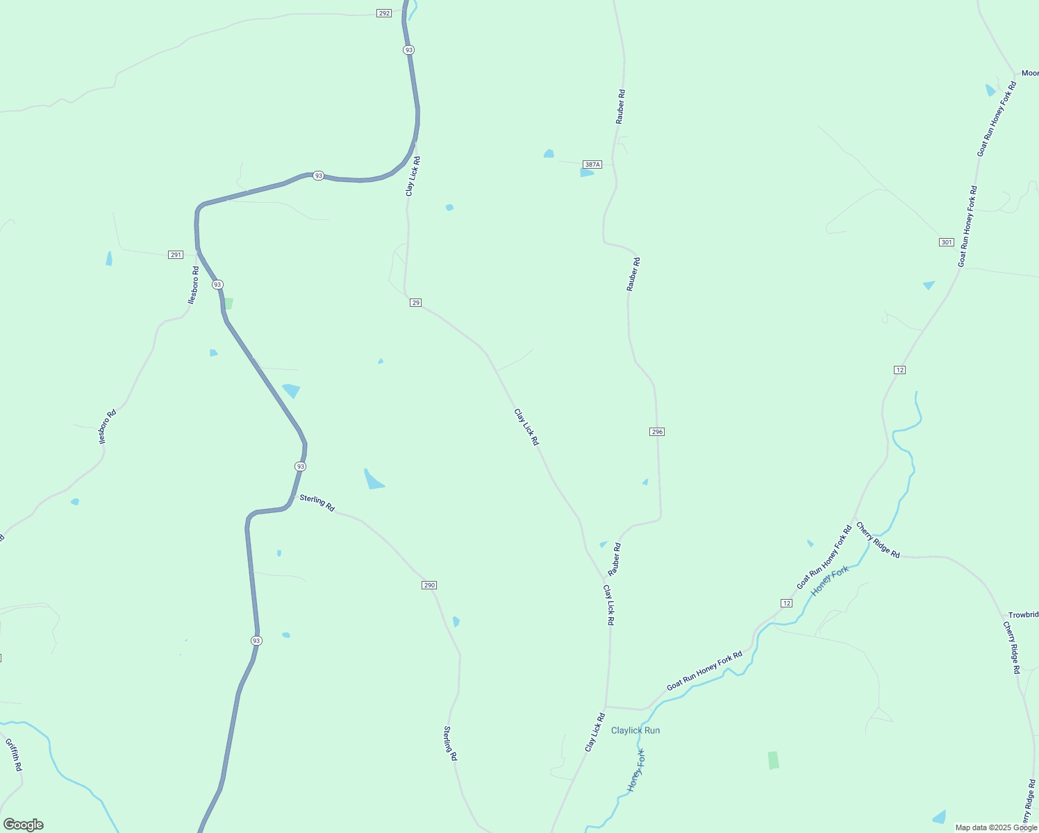 map of restaurants, bars, coffee shops, grocery stores, and more near County Road 29 in Hocking County