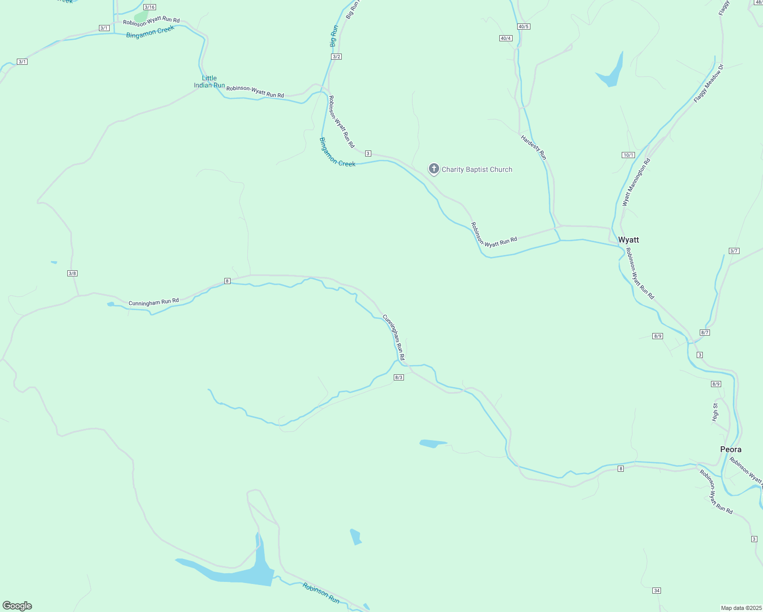 map of restaurants, bars, coffee shops, grocery stores, and more near County Route 8 in Harrison County