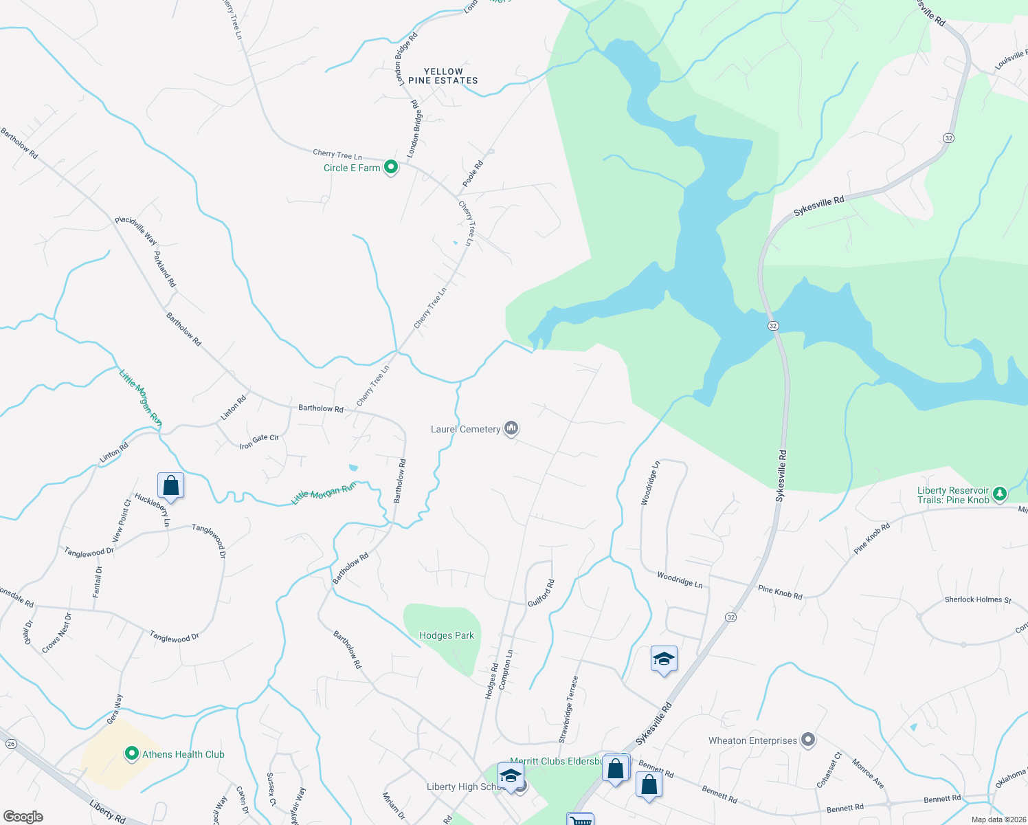 map of restaurants, bars, coffee shops, grocery stores, and more near 1279 Amy Court in Eldersburg