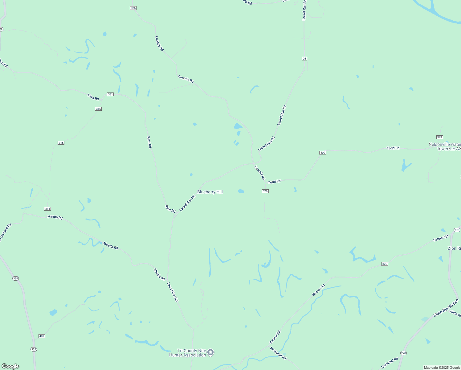 map of restaurants, bars, coffee shops, grocery stores, and more near 19618 Laurel Run Road in Nelsonville