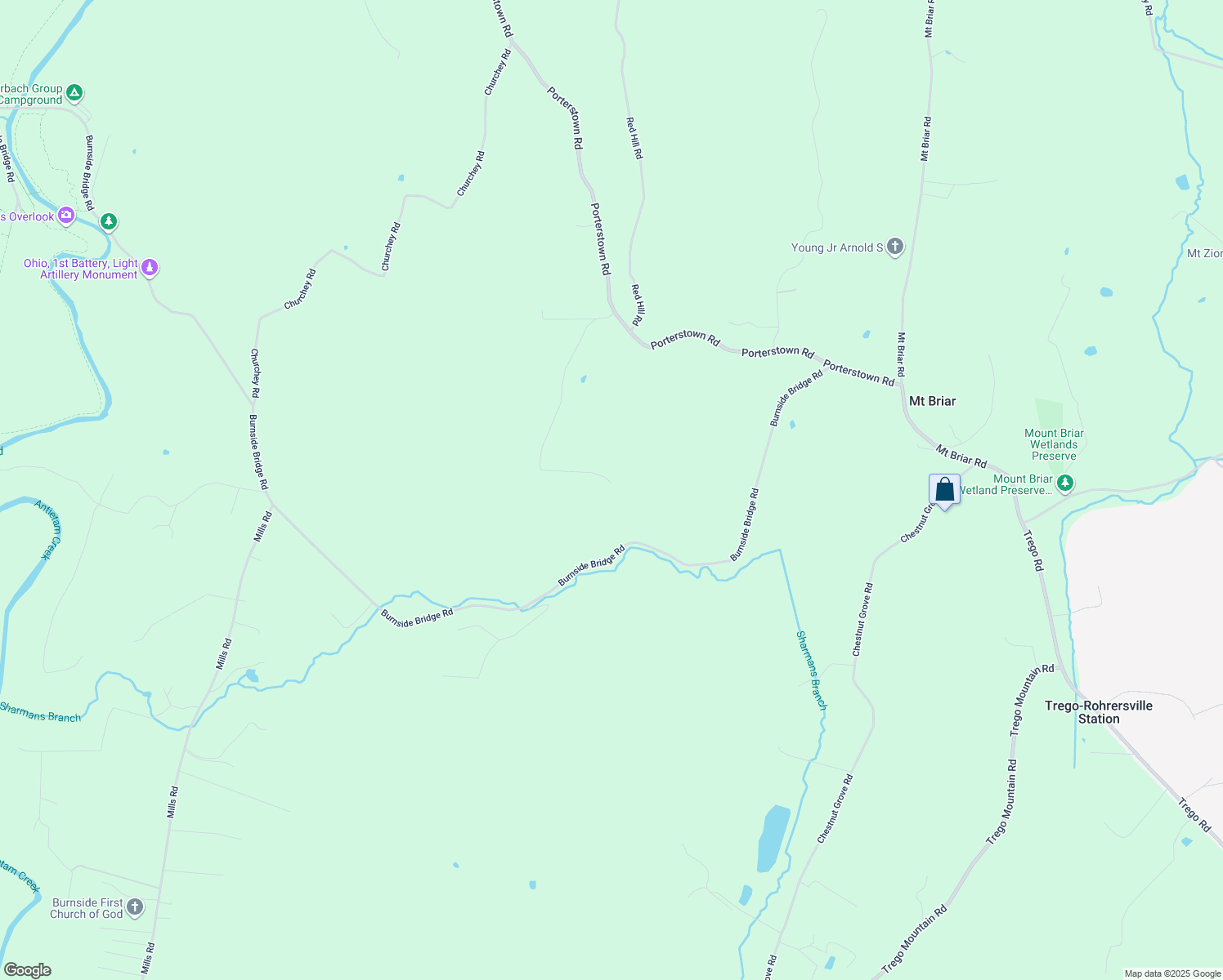 map of restaurants, bars, coffee shops, grocery stores, and more near 4705 Horizon Lane in Keedysville