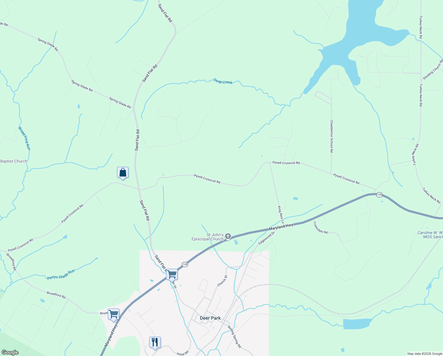 map of restaurants, bars, coffee shops, grocery stores, and more near 1909 Pysell Crosscut Road in Oakland