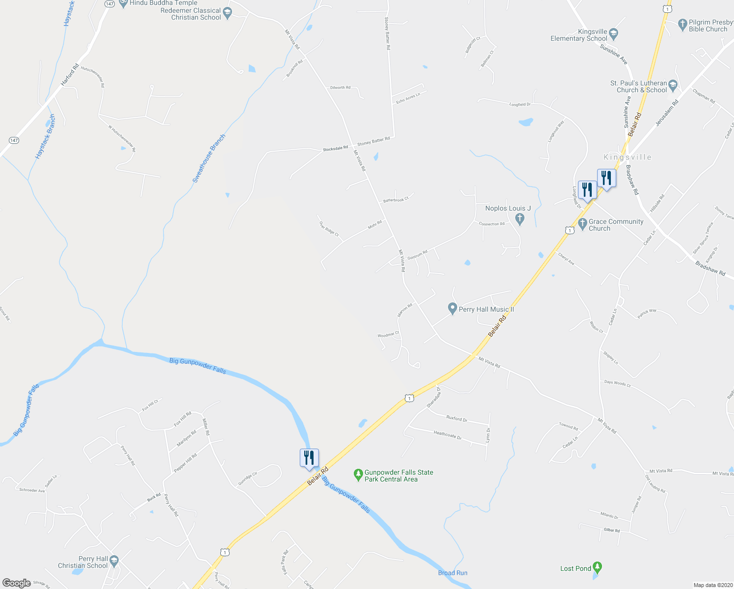 map of restaurants, bars, coffee shops, grocery stores, and more near 11605 Mohr Road in Kingsville