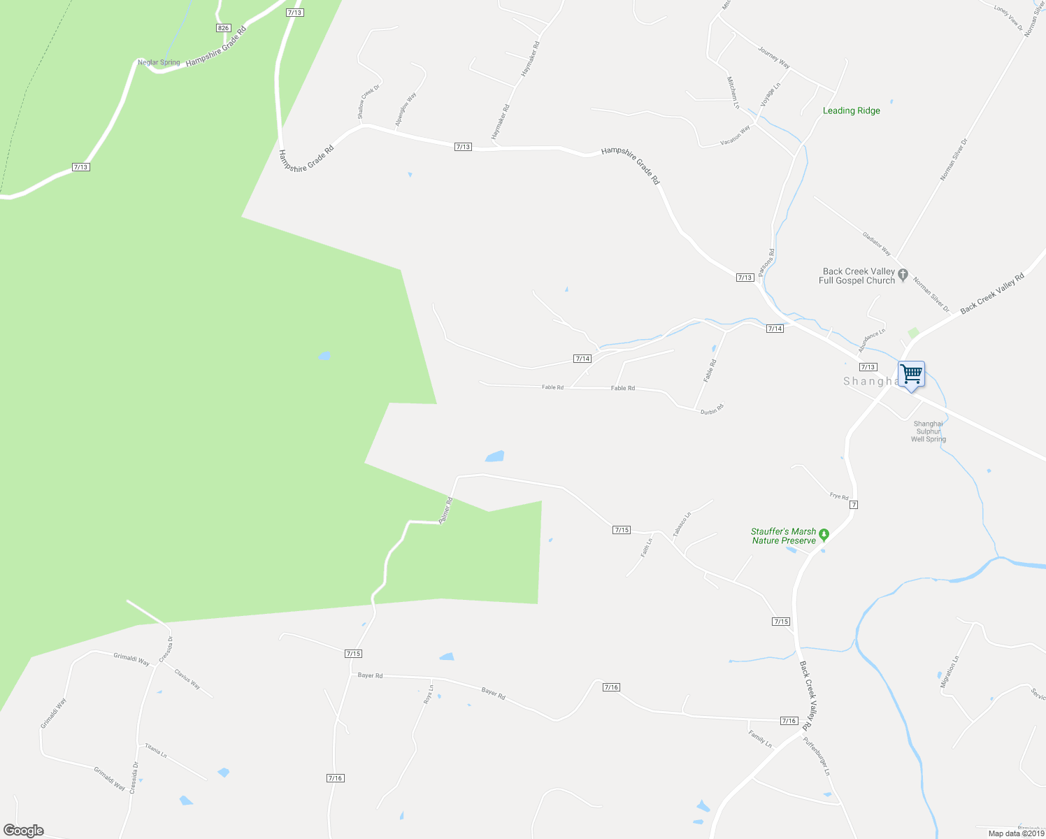 map of restaurants, bars, coffee shops, grocery stores, and more near 173 Puffball Road in Hedgesville