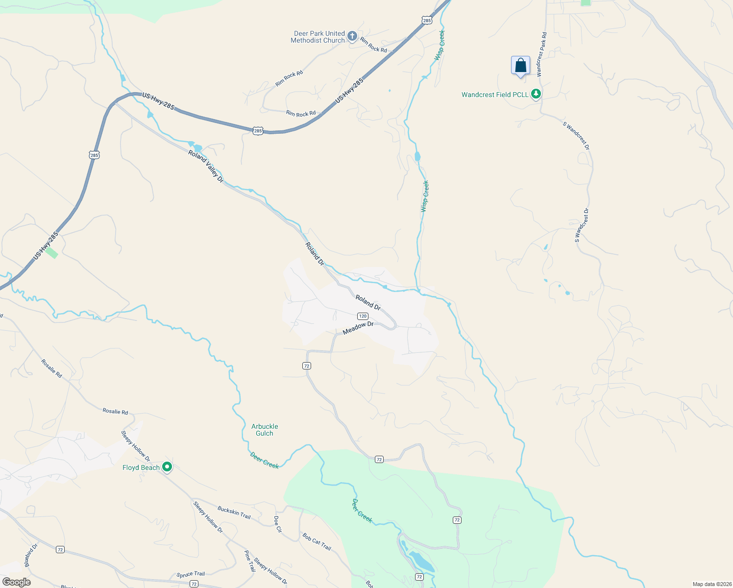 map of restaurants, bars, coffee shops, grocery stores, and more near 1515 Roland Drive in Bailey