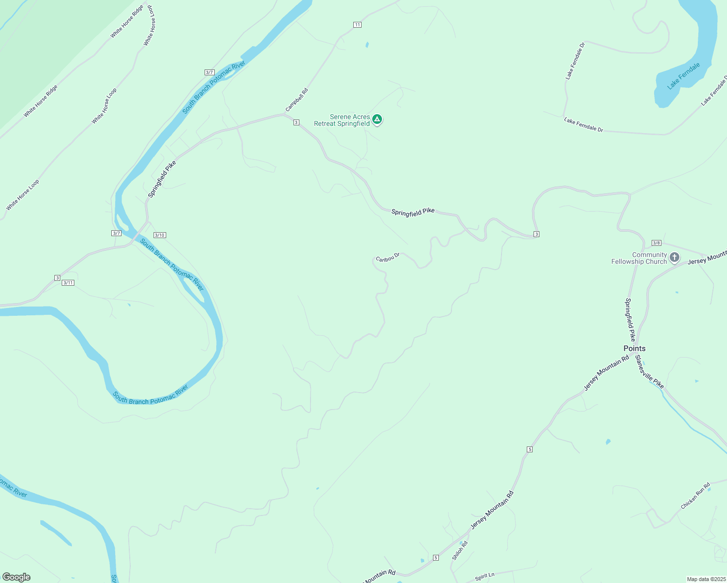 map of restaurants, bars, coffee shops, grocery stores, and more near in Springfield