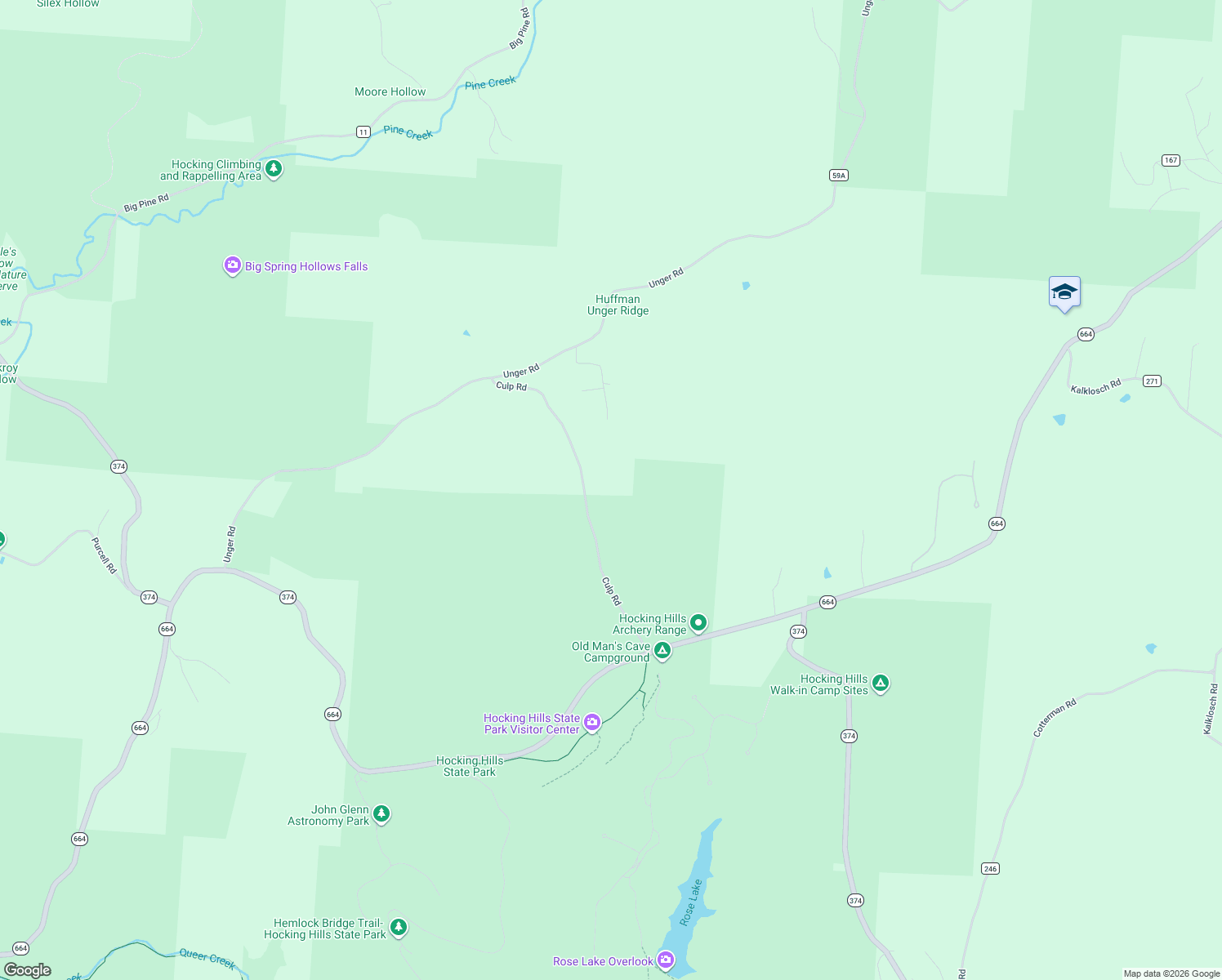 map of restaurants, bars, coffee shops, grocery stores, and more near 20036 Culp Road in Logan