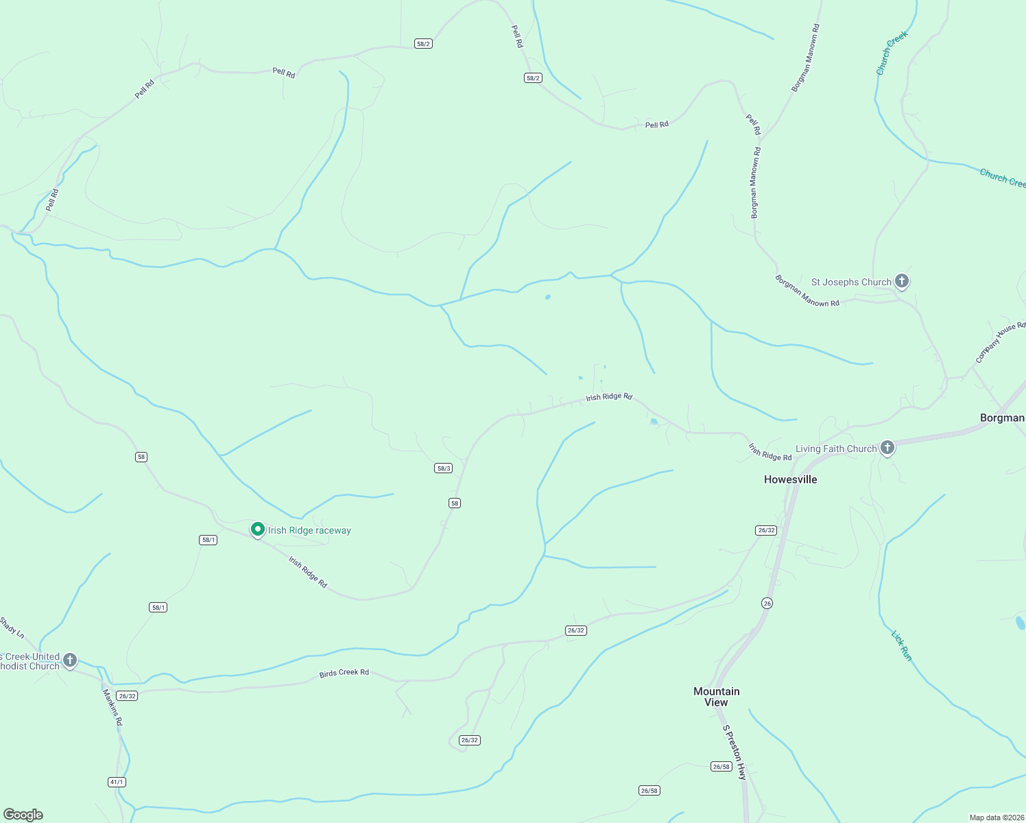 map of restaurants, bars, coffee shops, grocery stores, and more near 3181 Irish Ridge Road in Tunnelton
