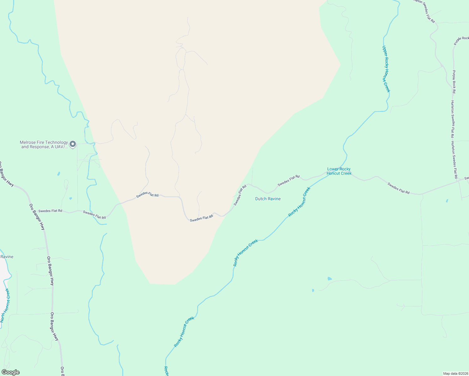 map of restaurants, bars, coffee shops, grocery stores, and more near 735 Swedes Flat Road in Oroville