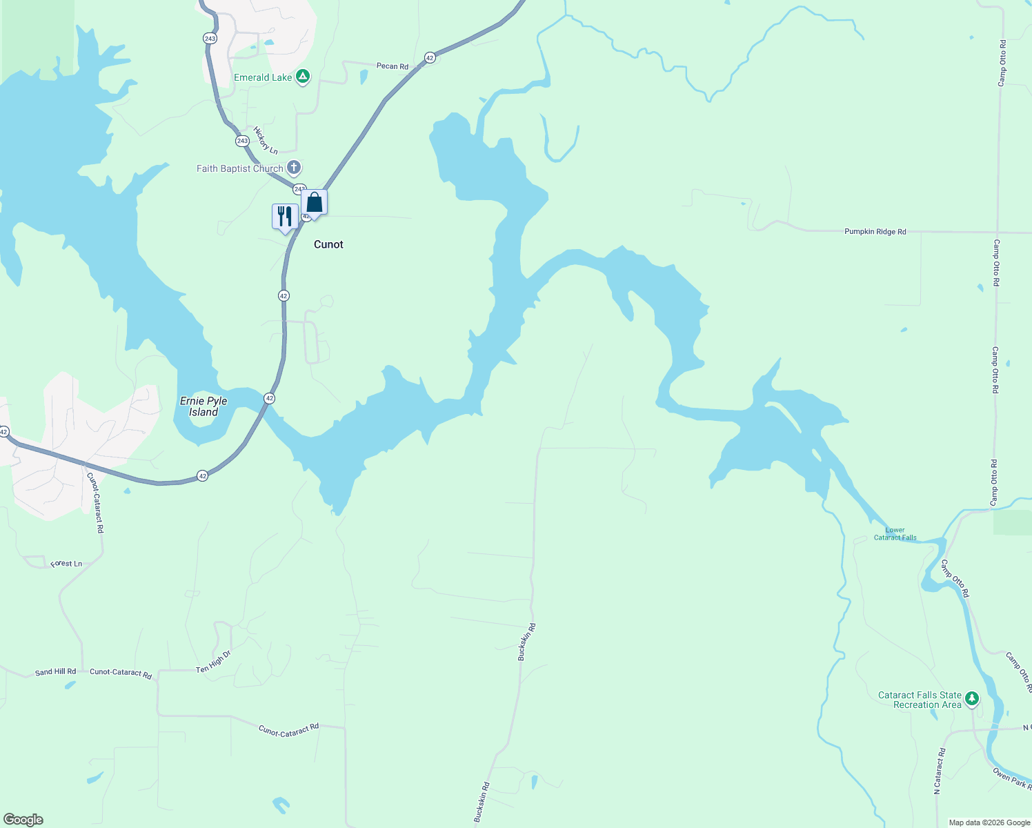 map of restaurants, bars, coffee shops, grocery stores, and more near 10801 Buckskin Road in Poland