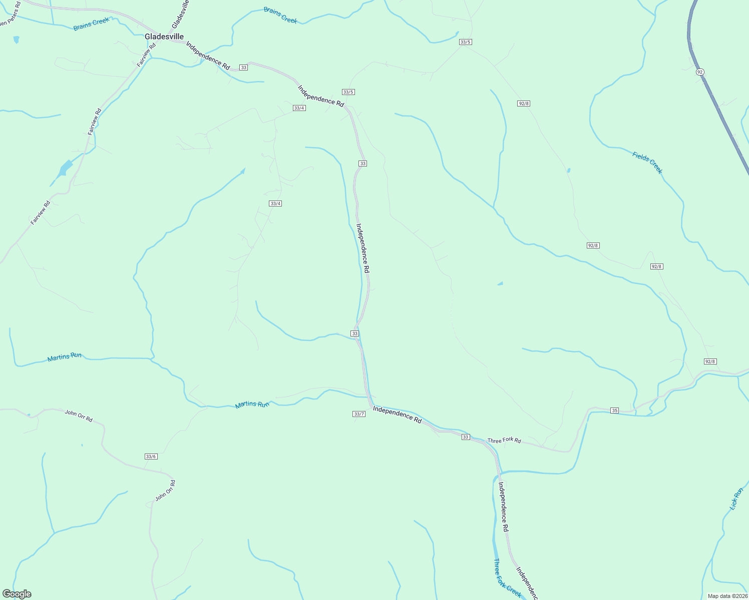 map of restaurants, bars, coffee shops, grocery stores, and more near 5452 Independence Road in Independence