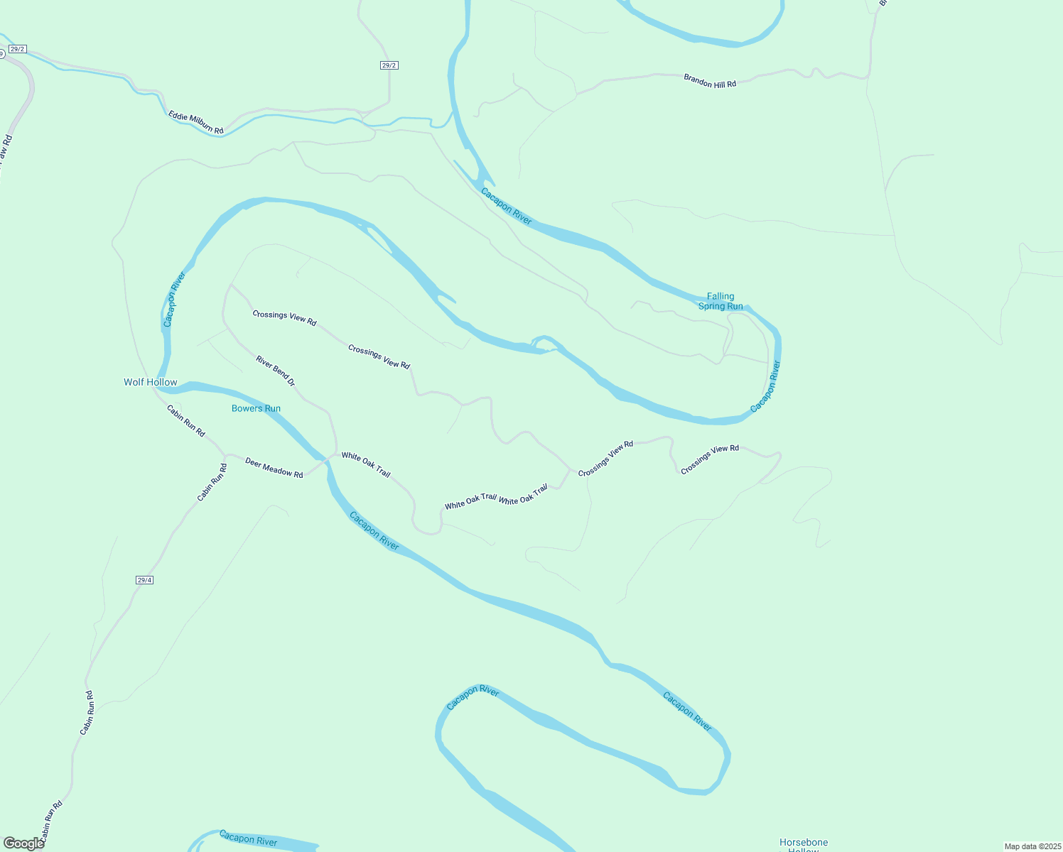 map of restaurants, bars, coffee shops, grocery stores, and more near 1259 Crossings View Road in Paw Paw