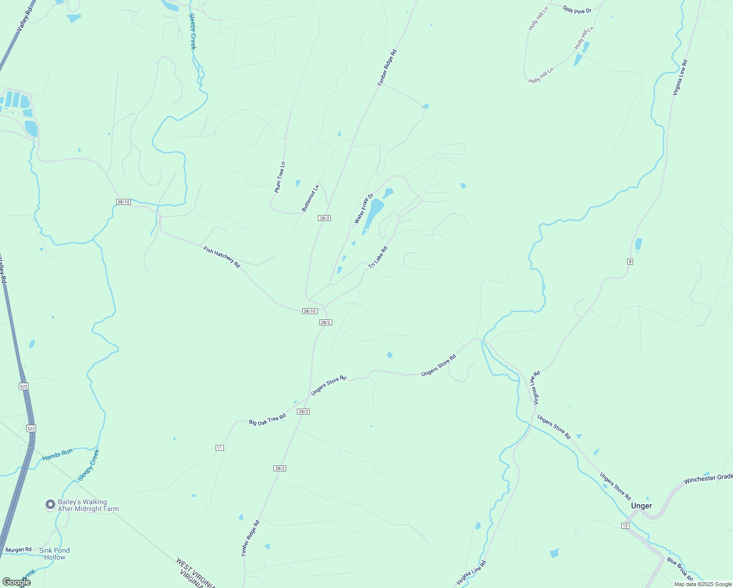 map of restaurants, bars, coffee shops, grocery stores, and more near 74 Buckys Lane in Berkeley Springs