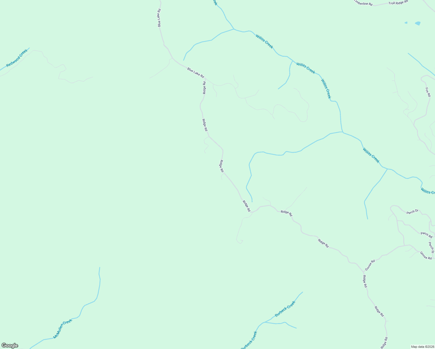 map of restaurants, bars, coffee shops, grocery stores, and more near 4020 Ridge Cir in Willits