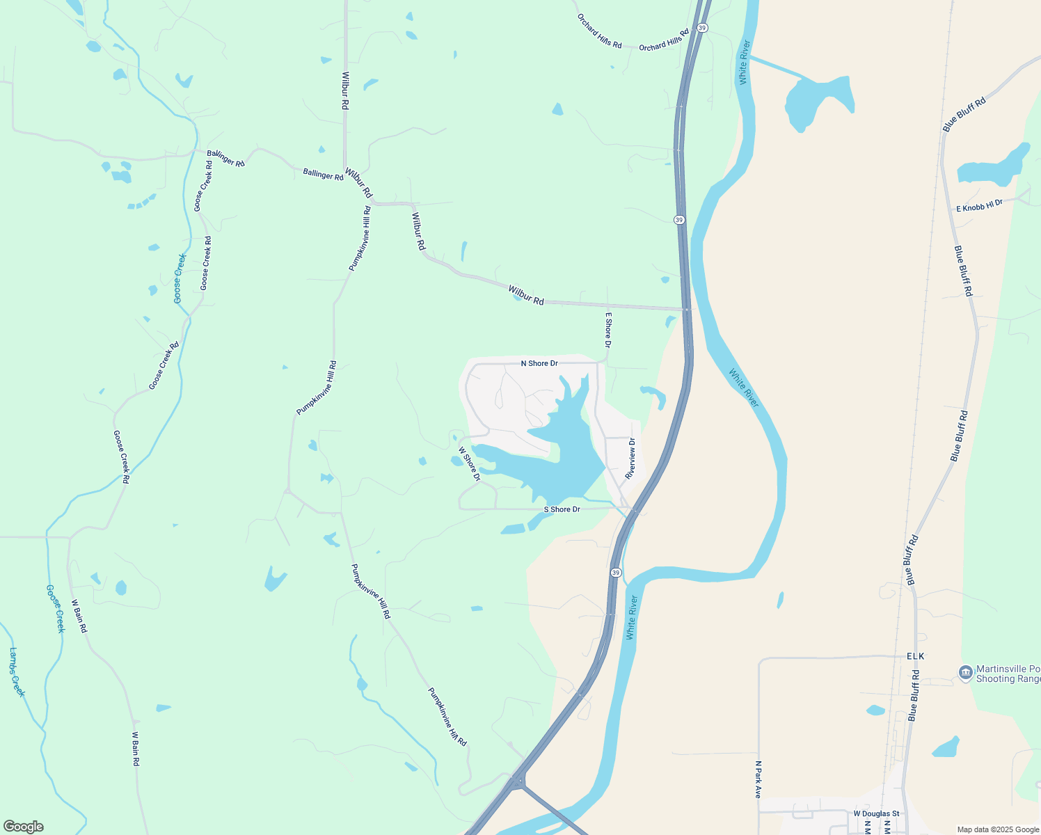 map of restaurants, bars, coffee shops, grocery stores, and more near 1776 White Oak Lane in Martinsville