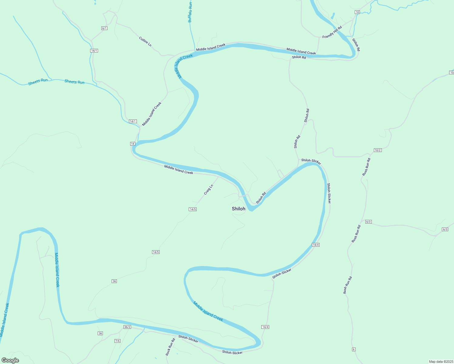 map of restaurants, bars, coffee shops, grocery stores, and more near Shiloh Road in Friendly
