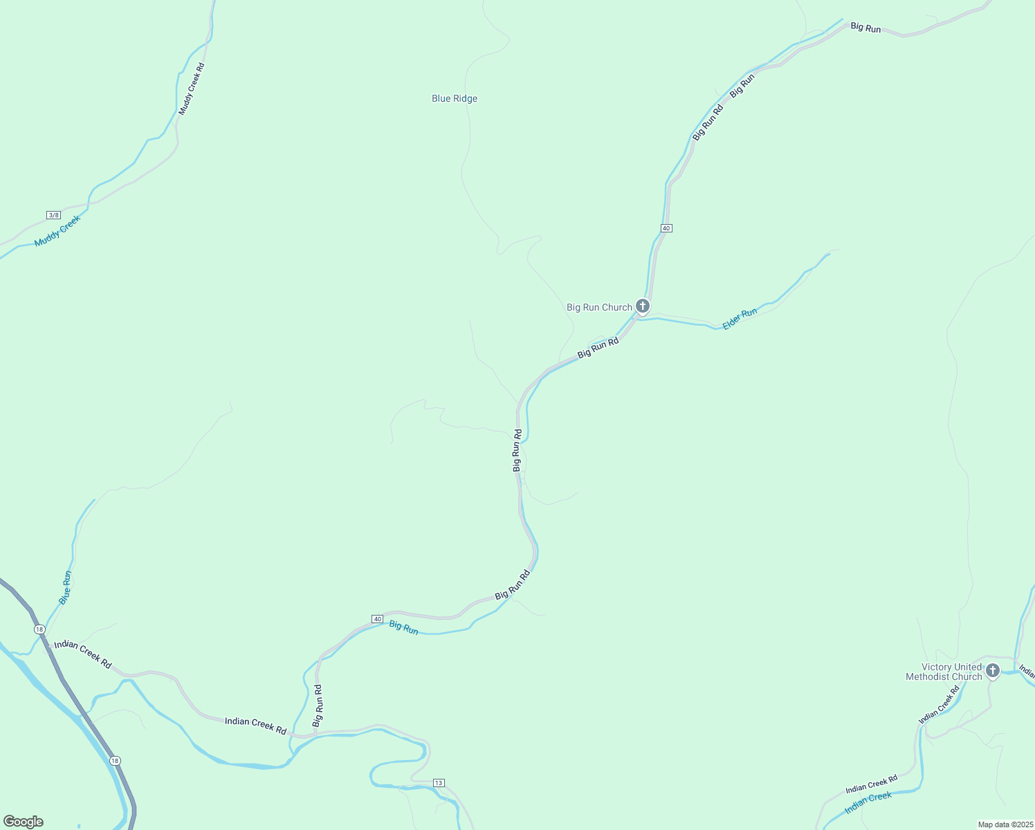 map of restaurants, bars, coffee shops, grocery stores, and more near Big Run Road in Wick