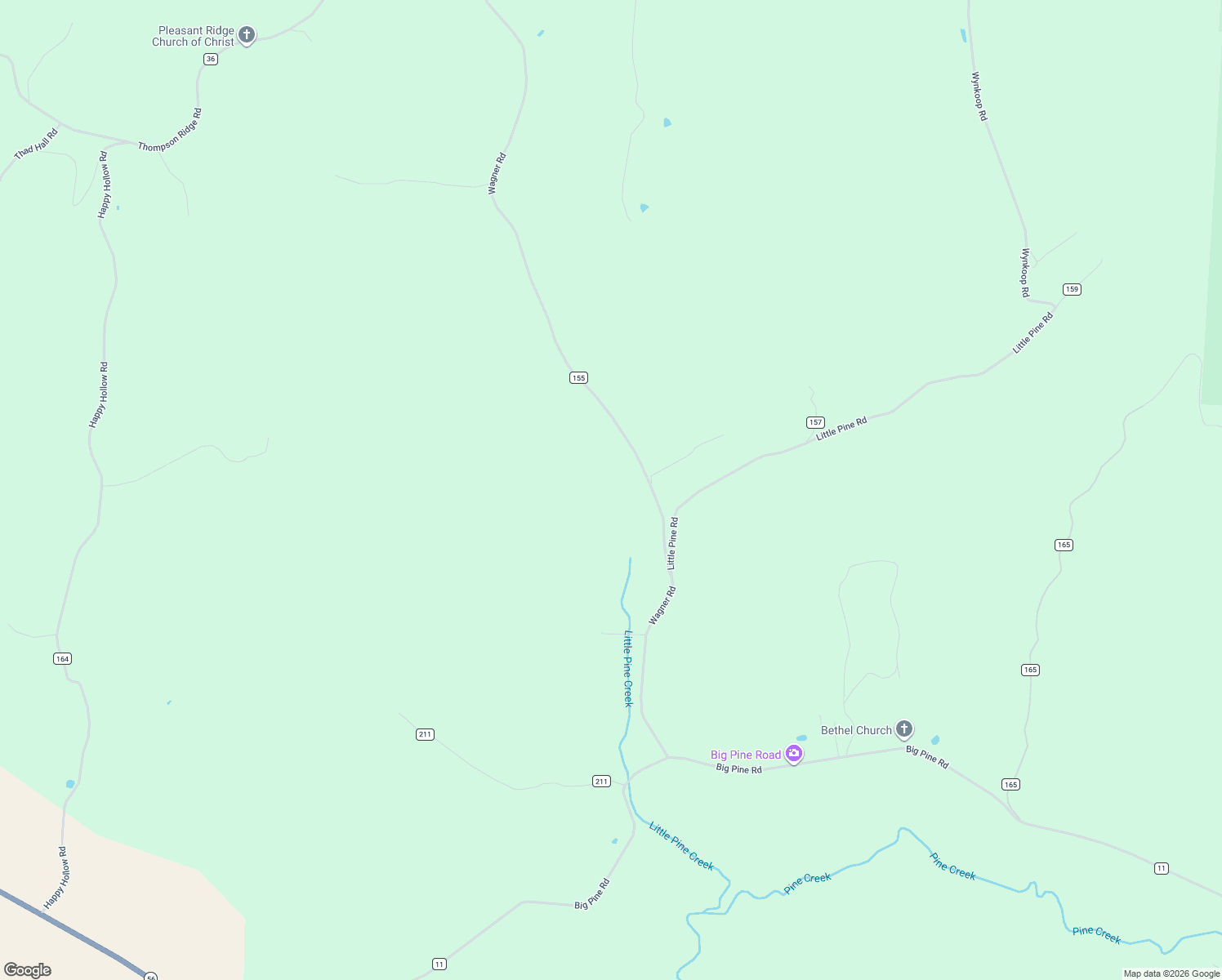 map of restaurants, bars, coffee shops, grocery stores, and more near 19369 Wagner Road in Laurelville