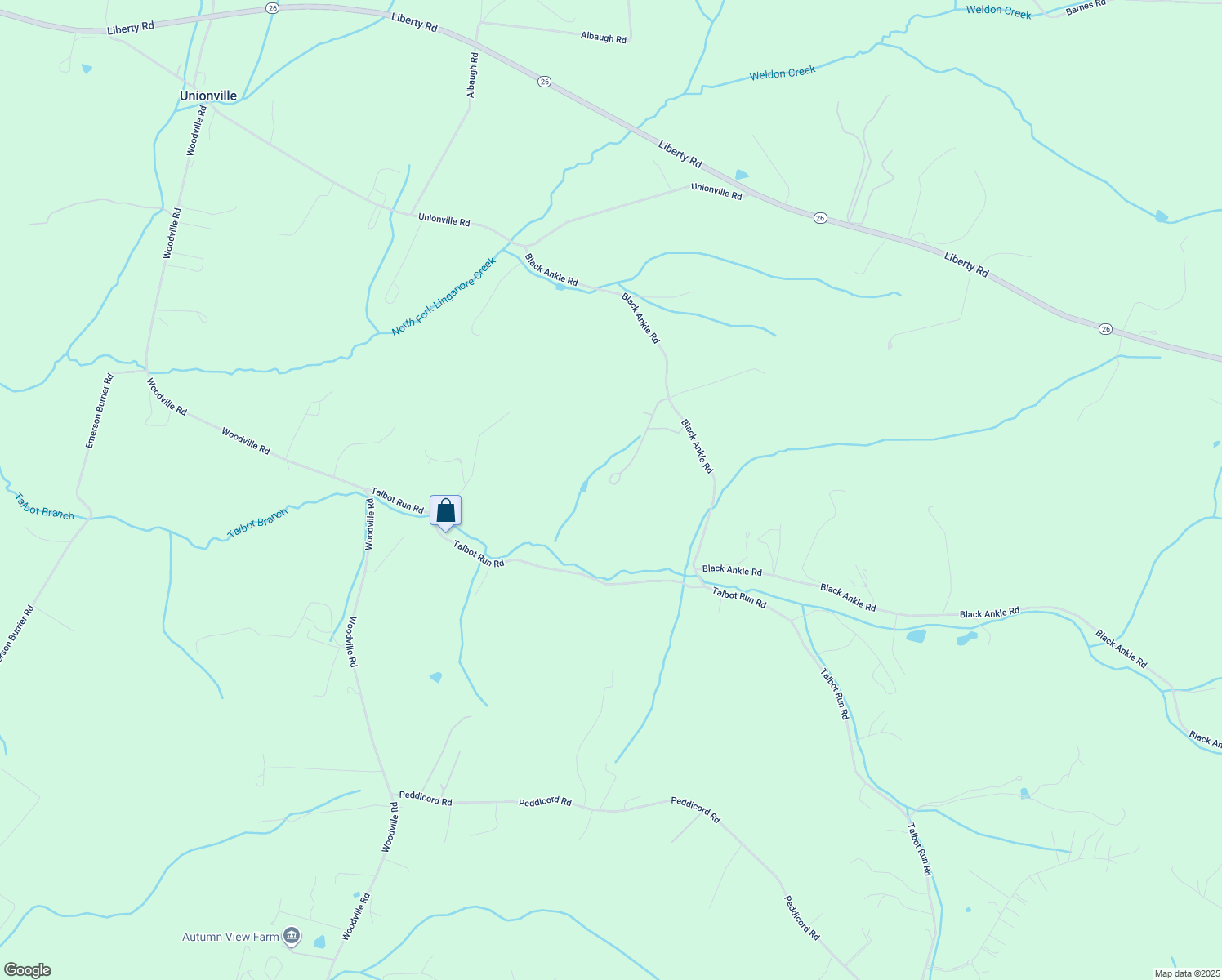 map of restaurants, bars, coffee shops, grocery stores, and more near 14463 Black Ankle Road in Mount Airy