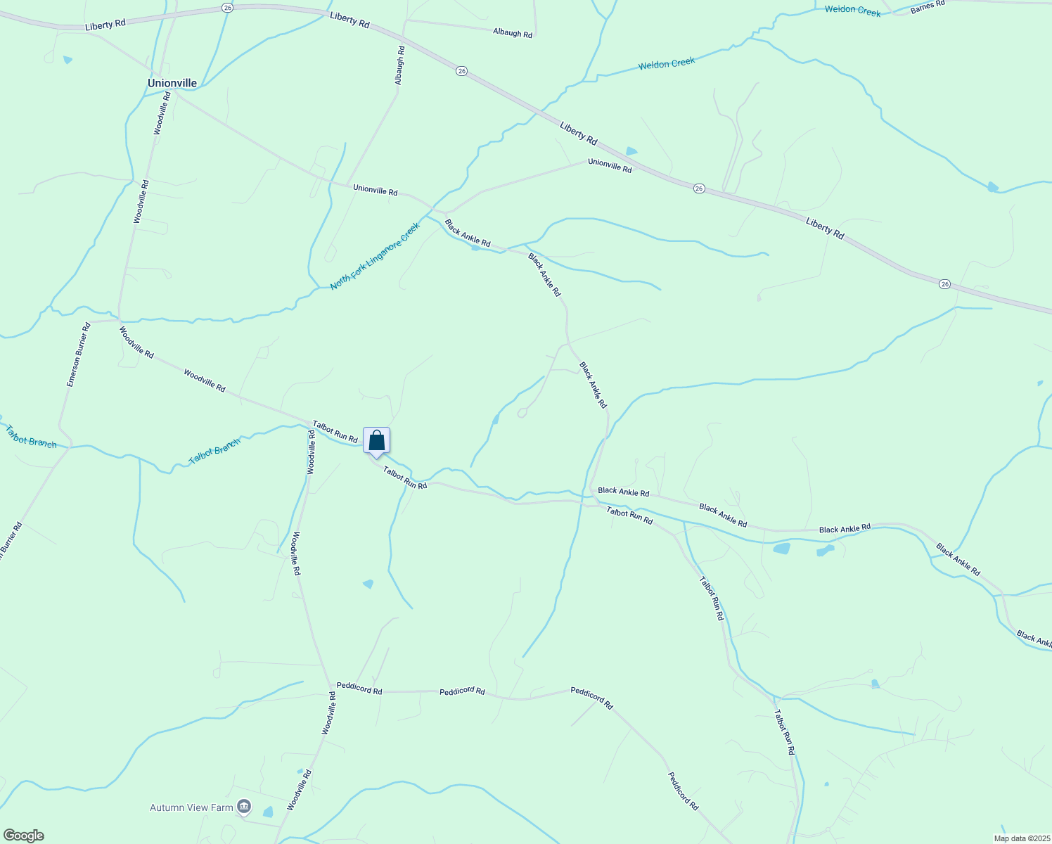map of restaurants, bars, coffee shops, grocery stores, and more near 14463 Black Ankle Road in Mount Airy