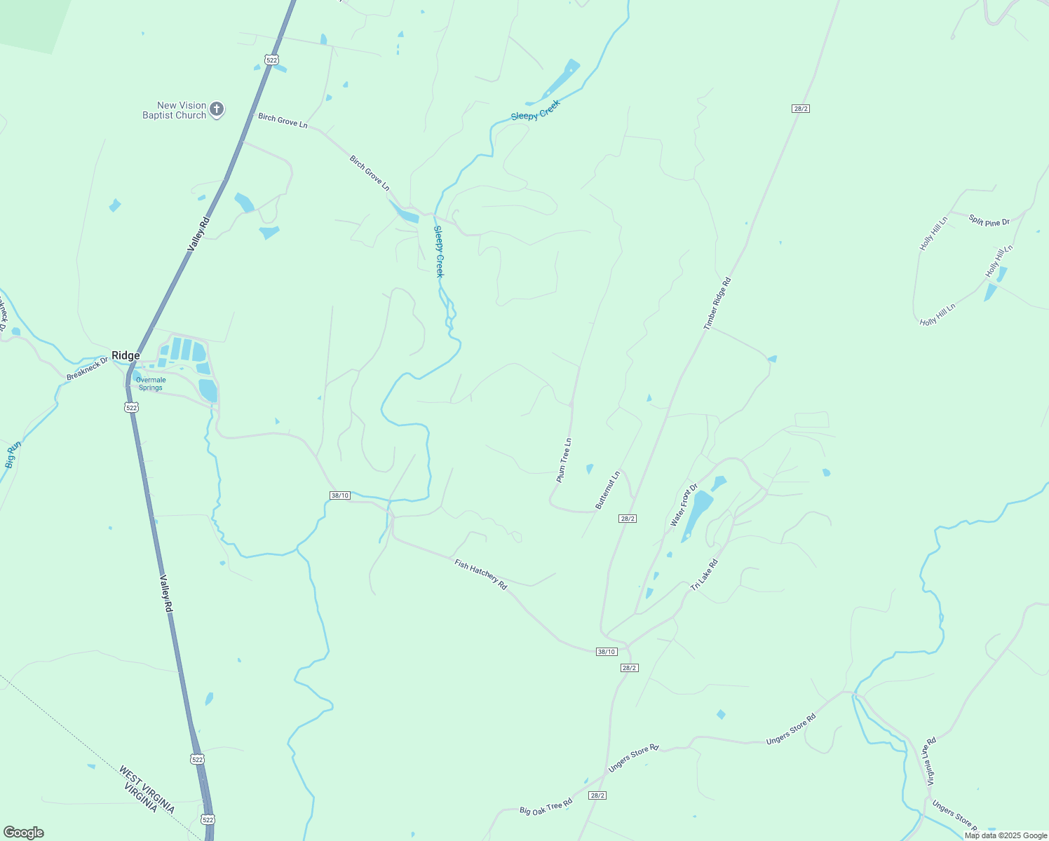map of restaurants, bars, coffee shops, grocery stores, and more near 141 Maple Lane in Berkeley Springs
