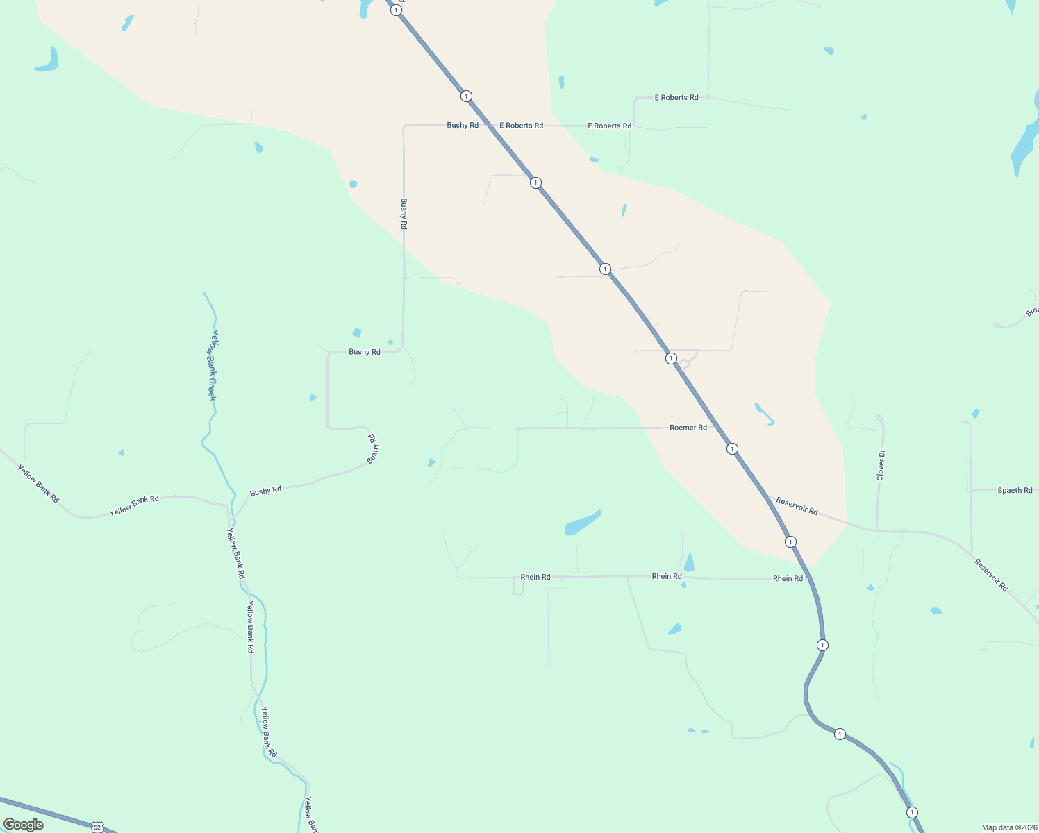 map of restaurants, bars, coffee shops, grocery stores, and more near 13155 Roemer Road in Brookville